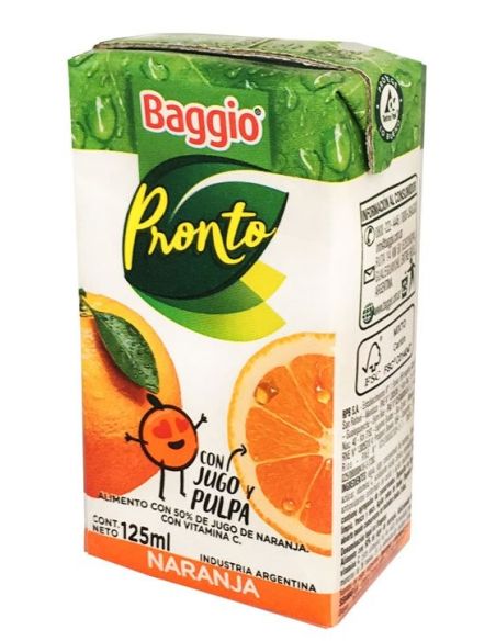 BAGGIO PRONTO Junior Naranja 125ml