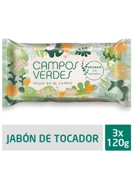 CAMPOS VERDES Jabon Campos 120gr x 3 Un.