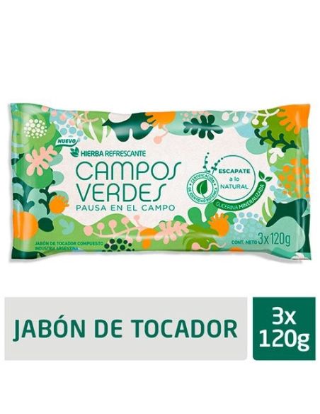 CAMPOS VERDES Jabon Campos 120gr x 3 Un.