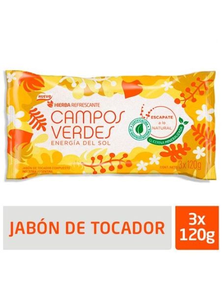 CAMPOS VERDES Jabon Energia 120gr x 3 Un.