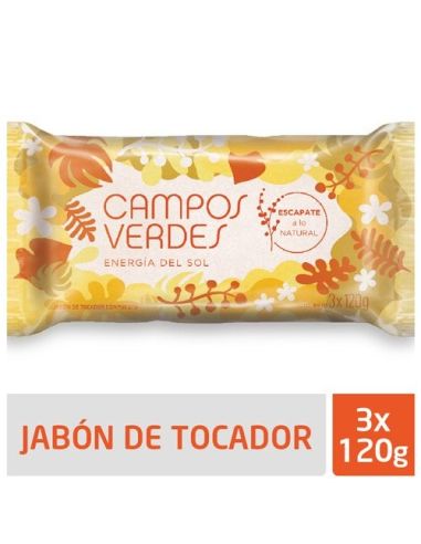 CAMPOS VERDES Jabon Energia 120gr x 3 Un.