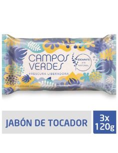 CAMPOS VERDES Jabon Frescura 120gr x 3 Un.