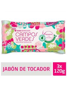 CAMPOS VERDES Jabon Aromaterapia 120gr x 3 Un.