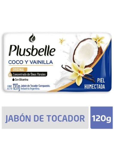 PLUSBELLE Jabon Coco y Vainilla 120gr