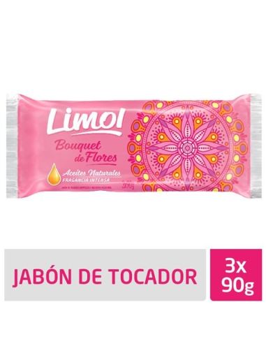 LIMOL Jabon Bouquet Flores 90gr x 3Un.