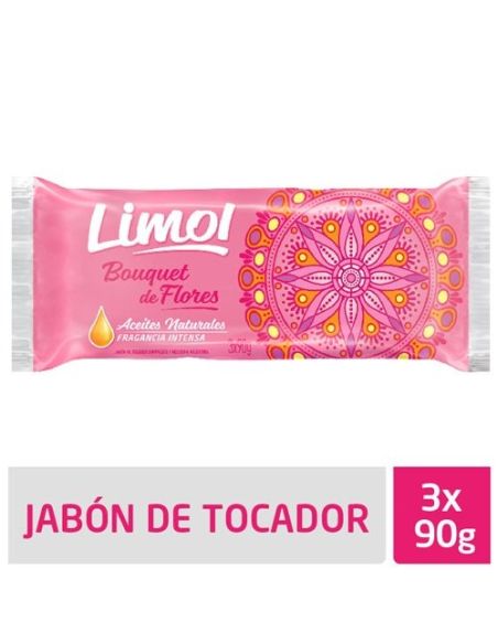 LIMOL Jabon Bouquet Flores 90gr x 3Un.