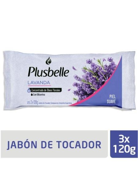 PLUSBELLE Jabon Lavanda 120gr x 3un.