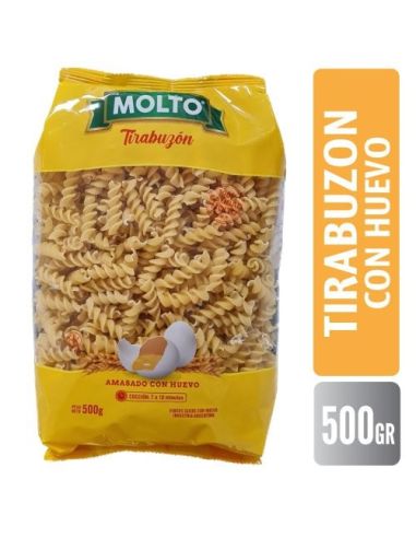 MOLTO Fideo Huevo Tirabuzon 500gr