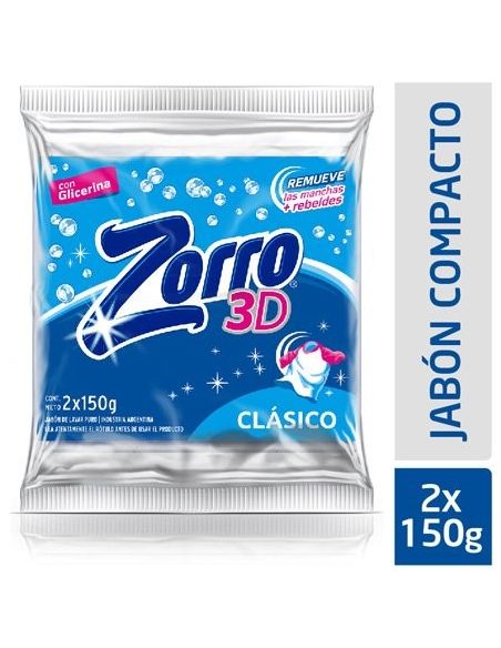 ZORRO Jabon Pan Clasico 150gr x 2Un.