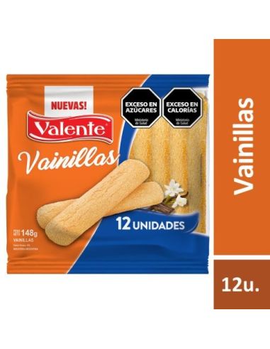 VALENTE Vainillas 148gr x 12 Un.