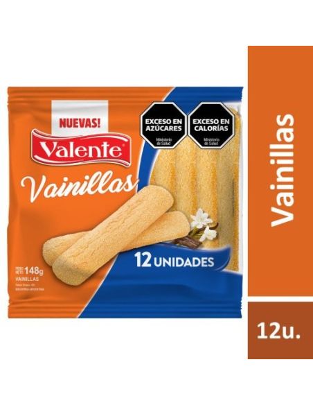 VALENTE Vainillas 148gr x 12 Un.