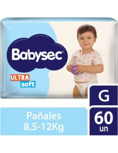 BABYSEC Pañal ULTRASOFT G 60un.