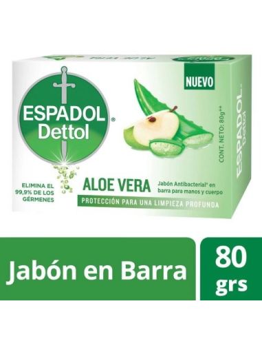 ESPADOL Jabon Antibacterial Aloe 80g