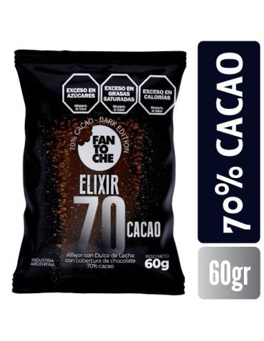 FANTOCHE ALFAJOR ELIXIR 70% CACAO 60GR