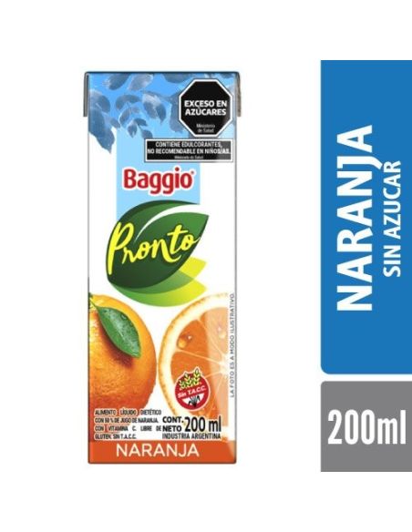 BAGGIO PRONTO Cero Naranja 200ml
