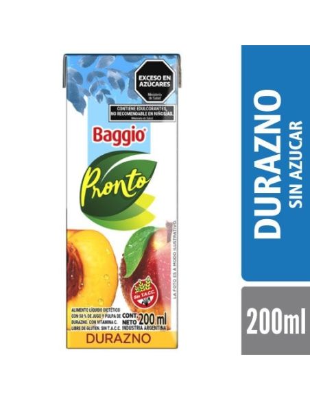 BAGGIO PRONTO Cero Durazno 200ml