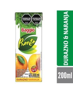 BAGGIO PRONTO Durazno Naranja 200ml