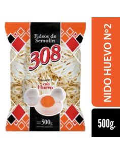 308 Fideo Huevo Nido Nº2 500gr
