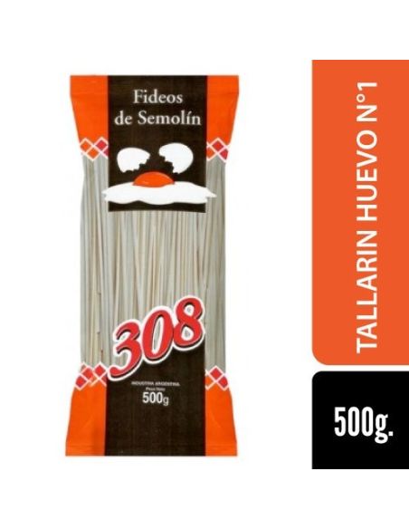 308 Fideo Huevo Tallarin N°1 500gr
