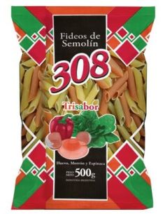 308 Fideo Mostachol Trisabor 500gr