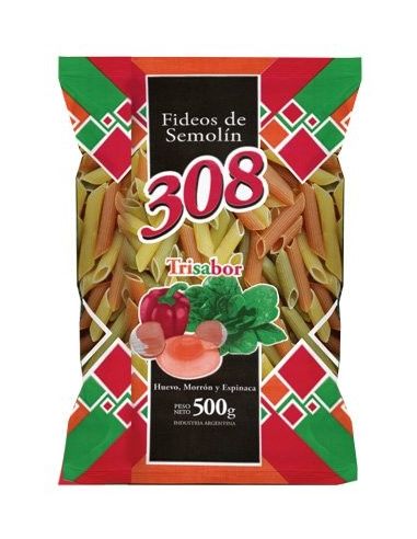 308 Fideo Mostachol Trisabor 500gr