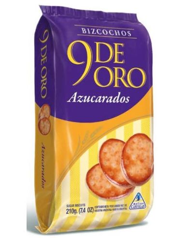 9 DE ORO Bizcocho Azucarados 210gr