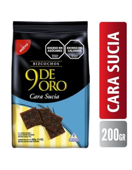 9 DE ORO Bizcocho Cara Sucia 200gr