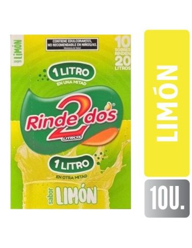 RINDE 2 JUGO 1+1  Limon 13gr X 10un