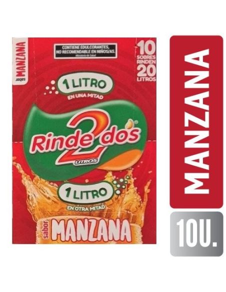 RINDE 2 JUGO 1+1  Manzana 13gr X 10un