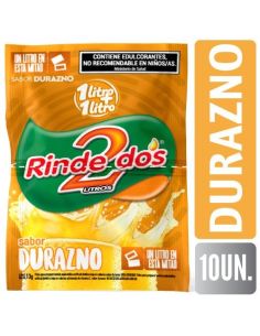 RINDE 2 JUGO 1+1  Durazno 13GR X 10UN