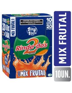 RINDE 2 JUGO 1+1  Mix Frutal 13GR X 10UN