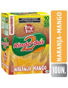 RINDE 2 JUGO 1+1  Naranja Mango 13GR X 10UN